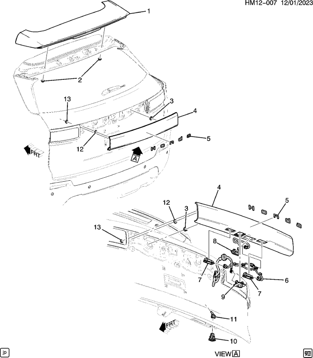 2025 Honda Prologue EMB, L/GATE *756S* Diagram for 86506351