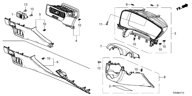 2025 Honda Civic CVR, COLUMN *NH900L* Diagram for 77360-T38-A01ZA