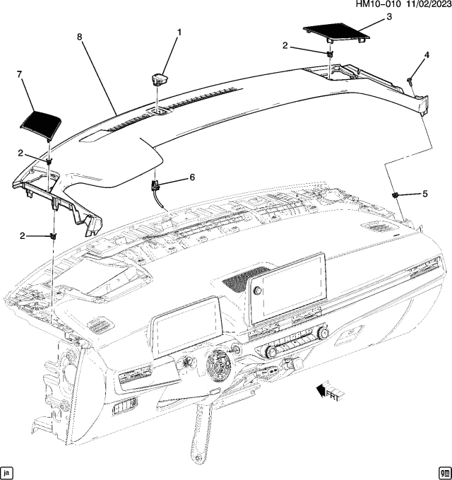 2024 Honda Prologue 5 Door Elite AWD 1AT Instrument Panel Diagram 9