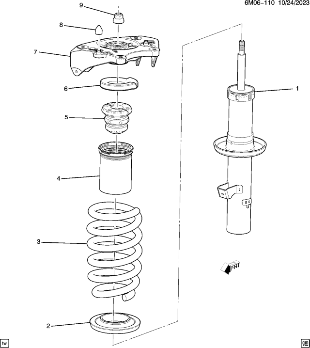 2024 Honda Prologue INSULATOR, FR Diagram for 84733782