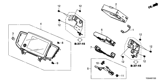 2023 Honda Passport CONTROL UNIT ASSY Diagram for 39870-TGS-A13