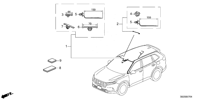 2026 Honda CR-V Hybrid HARN, INTERIOR Diagram for 32155-3D0-AD0