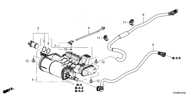 2023 Honda Civic CLAMP, DRAIN TUBE Diagram for 91596-T20-A01