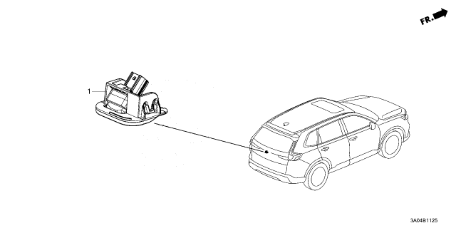 2023 Honda CR-V CAMERA, REARVIEW Diagram for 39530-3A0-A21
