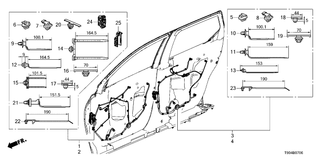 2024 Honda Pilot 5 Door LX 2WD 10AT Wire Harness Diagram 7