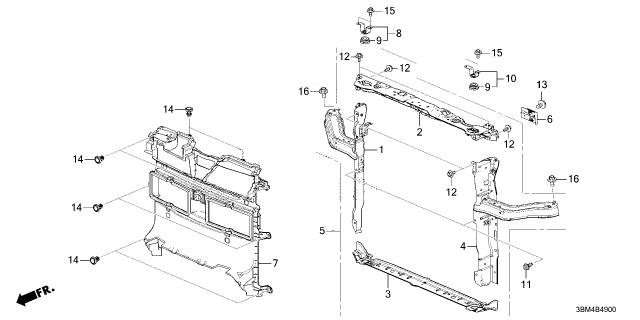 2026 Honda Passport BULKHEAD, FR Diagram for 60400-3BM-A00ZZ