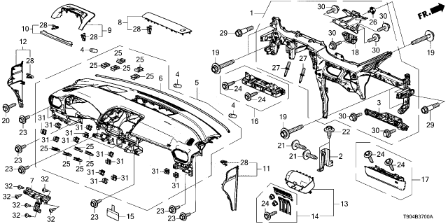 2023 Honda Pilot BOLT Diagram for 90329-T90-A00