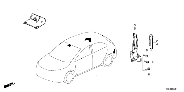 2026 Honda Civic Hybrid BRACKET ASSY-, L Diagram for 8S464-T60-H01