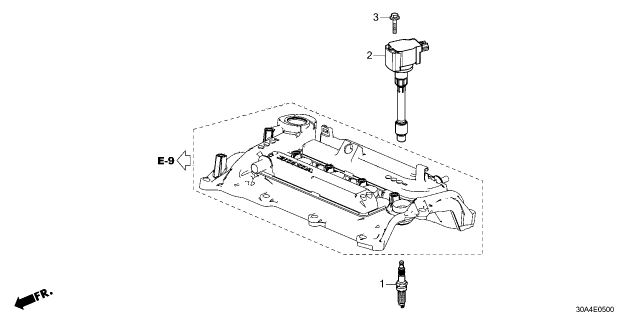 2025 Honda Accord COIL ASSY-, PLUG TOP Diagram for 30520-6NA-A01