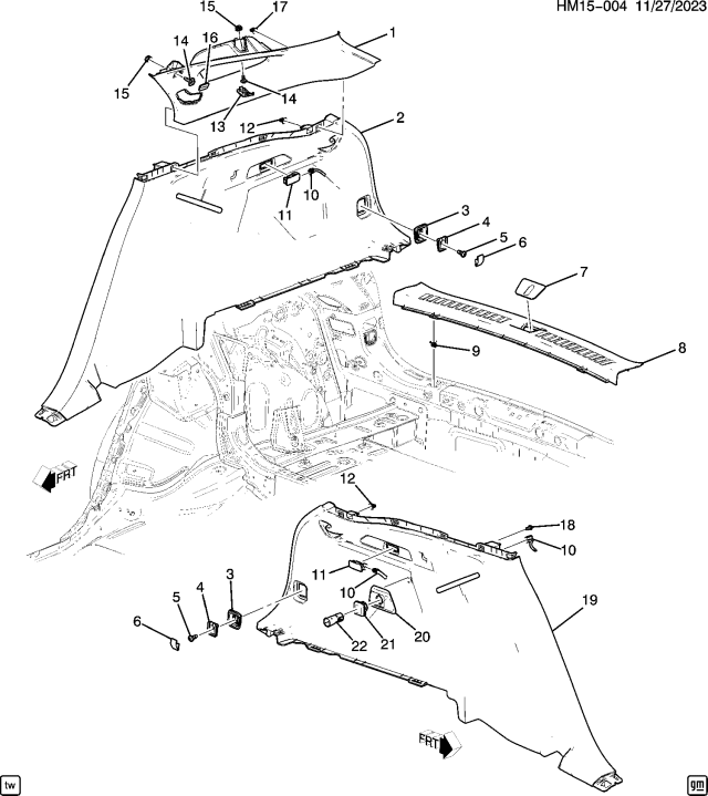 2025 Honda Prologue PANEL ASM- L- *103H* Diagram for 86579228