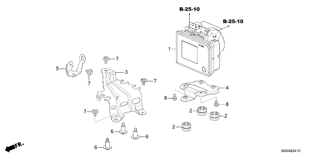 2026 Honda Prelude MODULATOR ASSY-, VSA Diagram for 57100-36W-J21