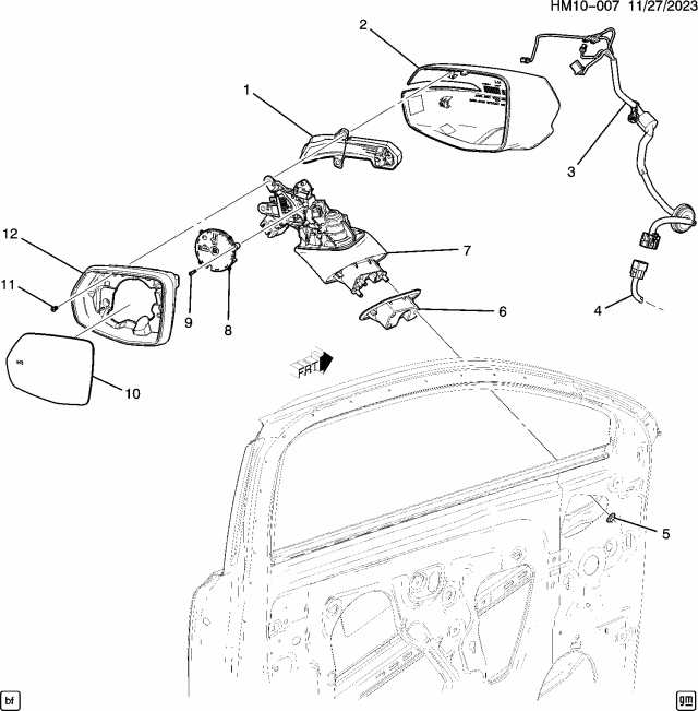 2024 Honda Prologue MIRROR, R- *8555* Diagram for 85159472