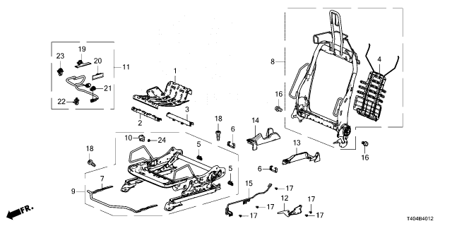 2025 Honda Civic CORD, L- FR Diagram for 81553-T20-A01