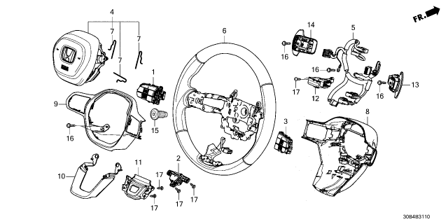 2023 Honda Accord Hybrid SET *NH900L* Diagram for 77801-30A-A82ZA