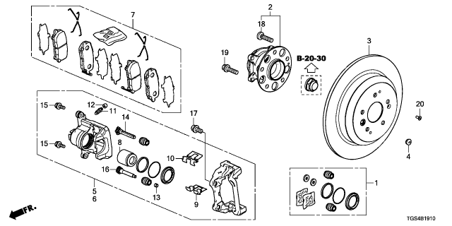2024 Honda Passport BEARING ASSY-, RR Diagram for 42200-TGS-A01