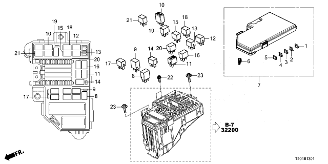 2022 Honda Civic BOX, RELAY (UPPER) Diagram for 38256-T20-A01