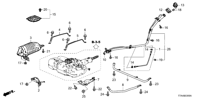2022 Honda HR-V PIPE, FUEL FILLER Diagram for 17649-T7W-A01