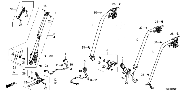 2024 Honda Civic CONNECTOR BRACKET Diagram for 82419-T20-A01