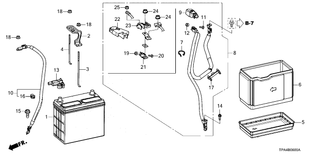 2022 Honda CR-V Hybrid CABLE ASSY- BATT Diagram for 32410-TPG-A00
