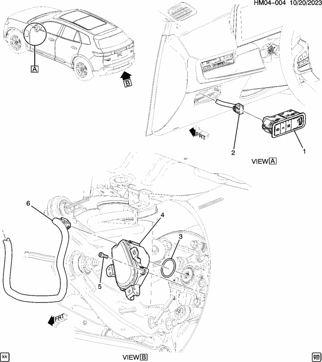 2024 Honda Prologue 5 Door EX 2WD 1AT AT Parking Brake System Diagram 2