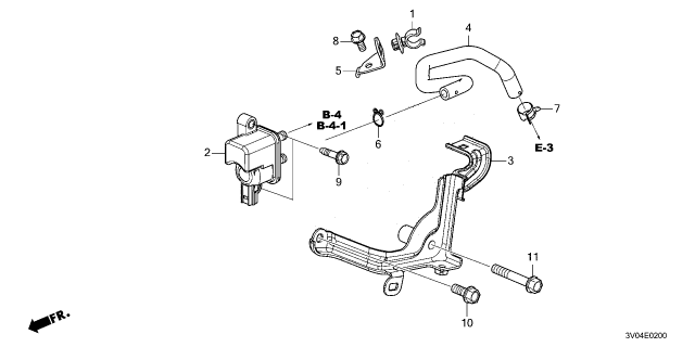 2024 Honda HR-V STAY, TUBE CLAMP Diagram for 36163-6CT-A00