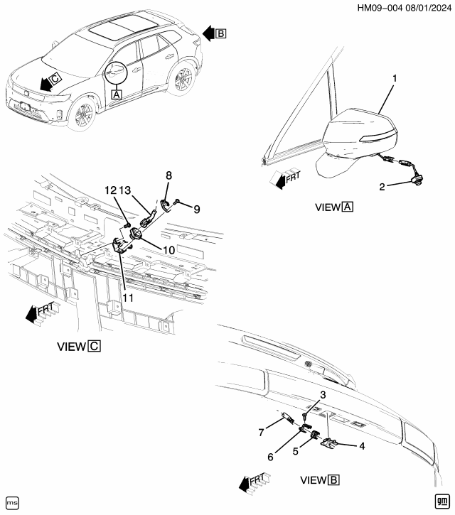2024 Honda Prologue 5 Door Touring AWD 1AT Camera System Diagram 3