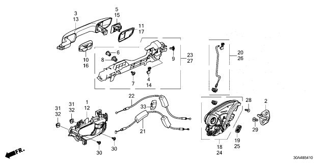 2023 Honda Accord LATCH ASSY-, RR Diagram for 72650-30A-A01