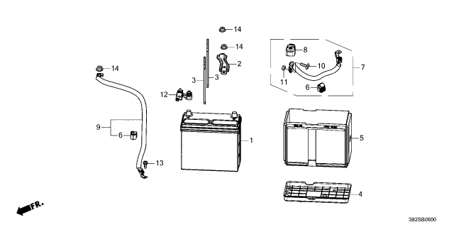 2025 Honda CR-V Hybrid CABLE ASSY Diagram for 32600-3B0-A00