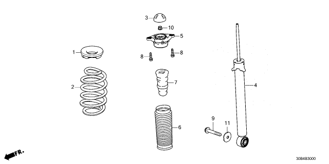 2023 Honda Accord Hybrid DAMPER UNIT, RR Diagram for 52611-30B-A91