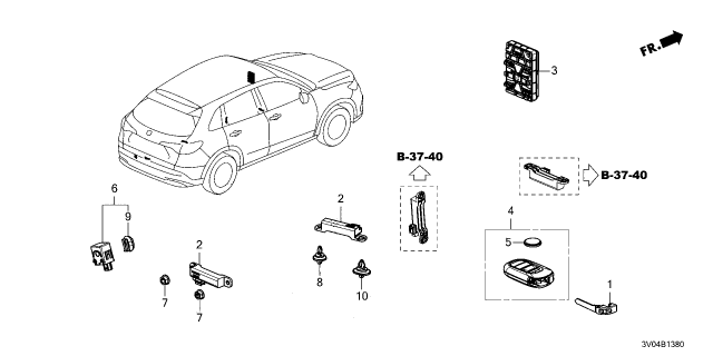 2026 Honda HR-V MODULE UNIT Diagram for 38809-3V0-AB1
