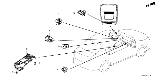 2024 Honda Accord SW, ECON&I/STOP&EPB Diagram for 35730-30A-A11
