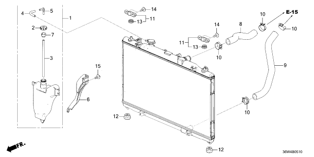 2026 Honda Prelude HOSE, WATER (LOWER) Diagram for 19502-6MA-J00