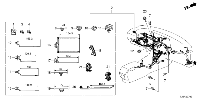 2026 Honda Civic 4 Door LX 2WD CVT Wire Harness Diagram 3