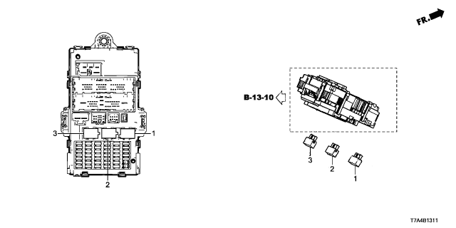 2022 Honda HR-V 5 Door EX 2WD CVT Control Unit (Cabin) Diagram 2