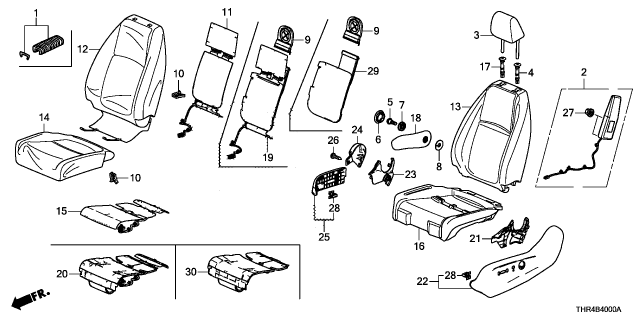 2025 Honda Odyssey ARMREST *NH900L* Diagram for 81580-THR-L82ZB
