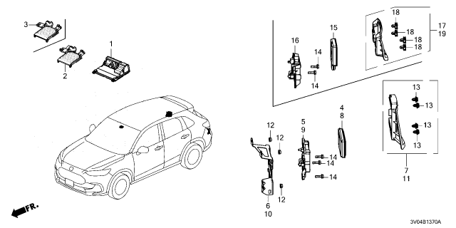 2023 Honda HR-V SET Diagram for 04361-3W1-A01