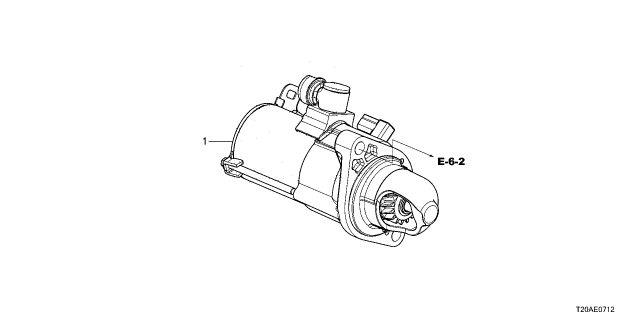 2026 Honda Civic STARTER MOTOR ASSY Diagram for 31200-6MD-A52