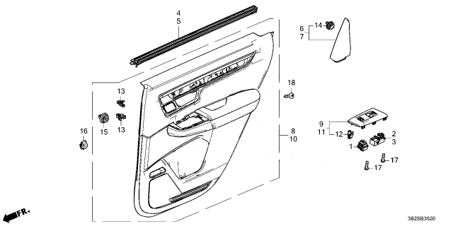2026 Honda CR-V Hybrid SWITCH ASSY-, R- RR Diagram for 35770-3A0-A31