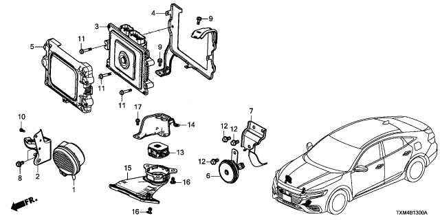 2022 Honda Insight ELECTRONIC CONTROL U Diagram for 37820-6L2-A94