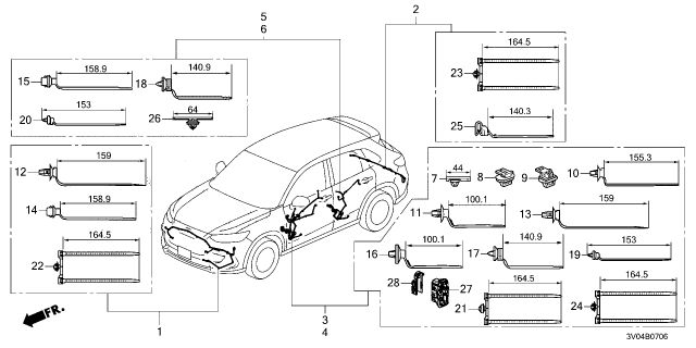 2025 Honda HR-V LEVER Diagram for 91768-T20-A21