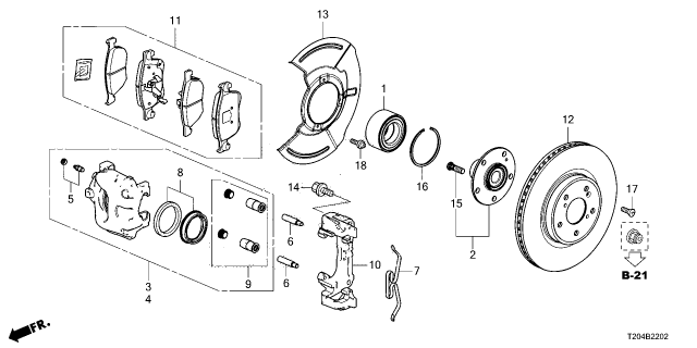 2024 Honda Civic SPLASH GUARD, FR Diagram for 45255-T38-A00
