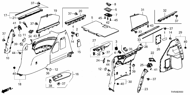 2026 Honda Odyssey CAP B *NH900L* Diagram for 84614-THR-A01ZA