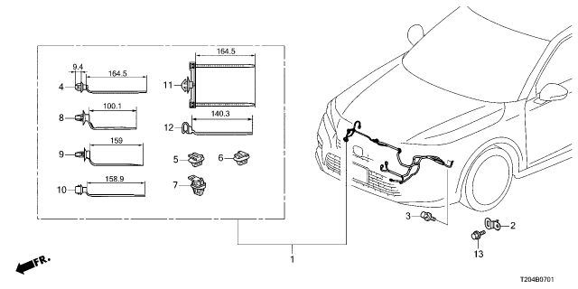 2024 Honda Civic 4 Door Si 6MT Wire Harness Diagram 2