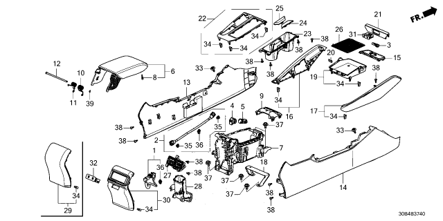 2024 Honda Accord Hybrid SUB-WIRE CONSOLE Diagram for 32104-30A-A00
