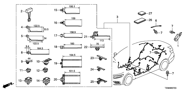 2022 Honda Insight 4 Door Touring CVT Wire Harness Diagram 4