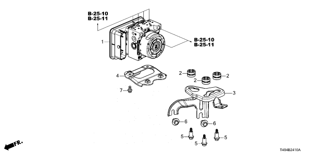 2025 Honda Civic MODULATOR ASSY-, VSA Diagram for 57100-T56-J52
