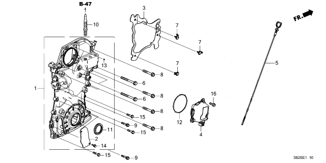 2026 Honda CR-V Hybrid DIPSTICK, OIL Diagram for 15650-6MA-J01