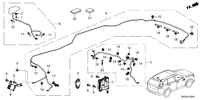 2026 Honda CR-V Hybrid ANTENNA *NH932M* Diagram for 8A150-3A0-H51ZW