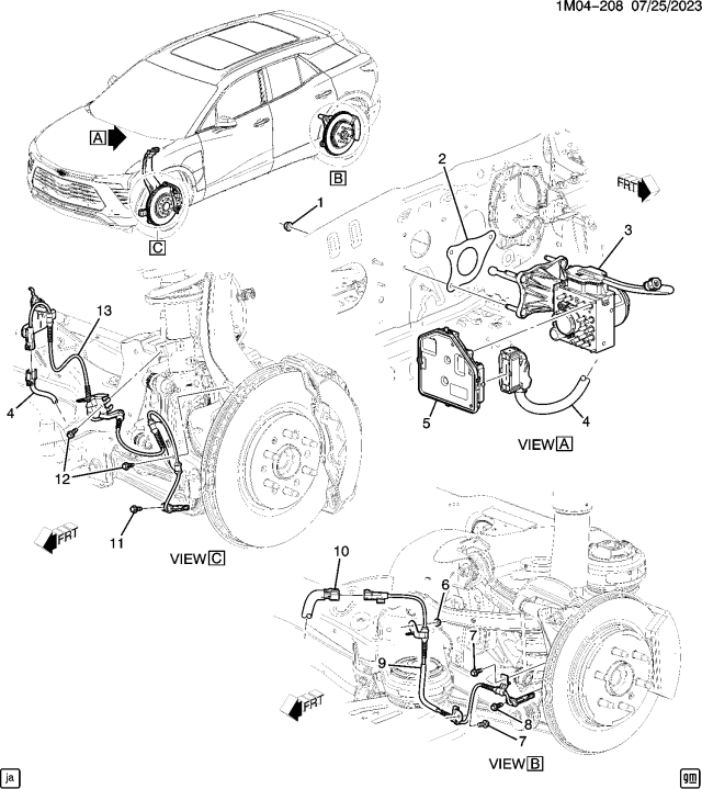 2025 Honda Prologue SENSOR, L- RR Diagram for 86800841