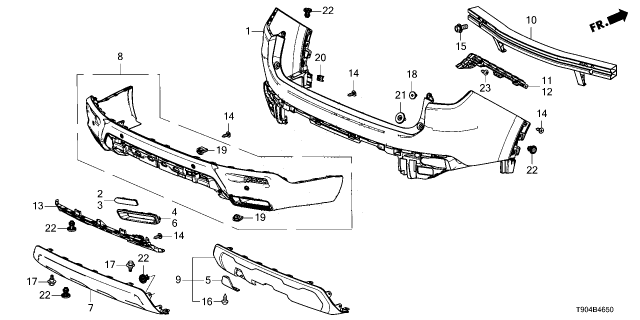 2025 Honda Pilot W-SENSOR ASSY-, KICK Diagram for 74985-T90-A01
